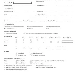 Quantal Roof Vent Order Form