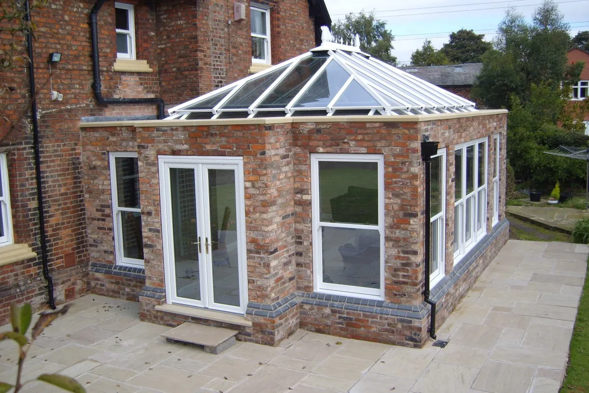 Edwardian Orangery With Glass Conservatory Roof