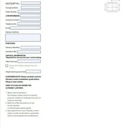 Ultrasky Lantern Order Form
