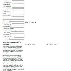 Glass Roof Order Form