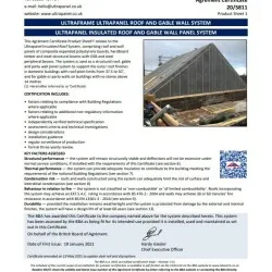 Ultrapanel - BBA Certificate