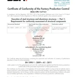 Ultraframe Factory BBA Certificate