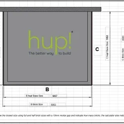 hup! Base & Brick Size Calculator