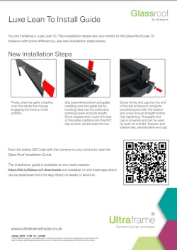 Luxe Lean-To Install Guide