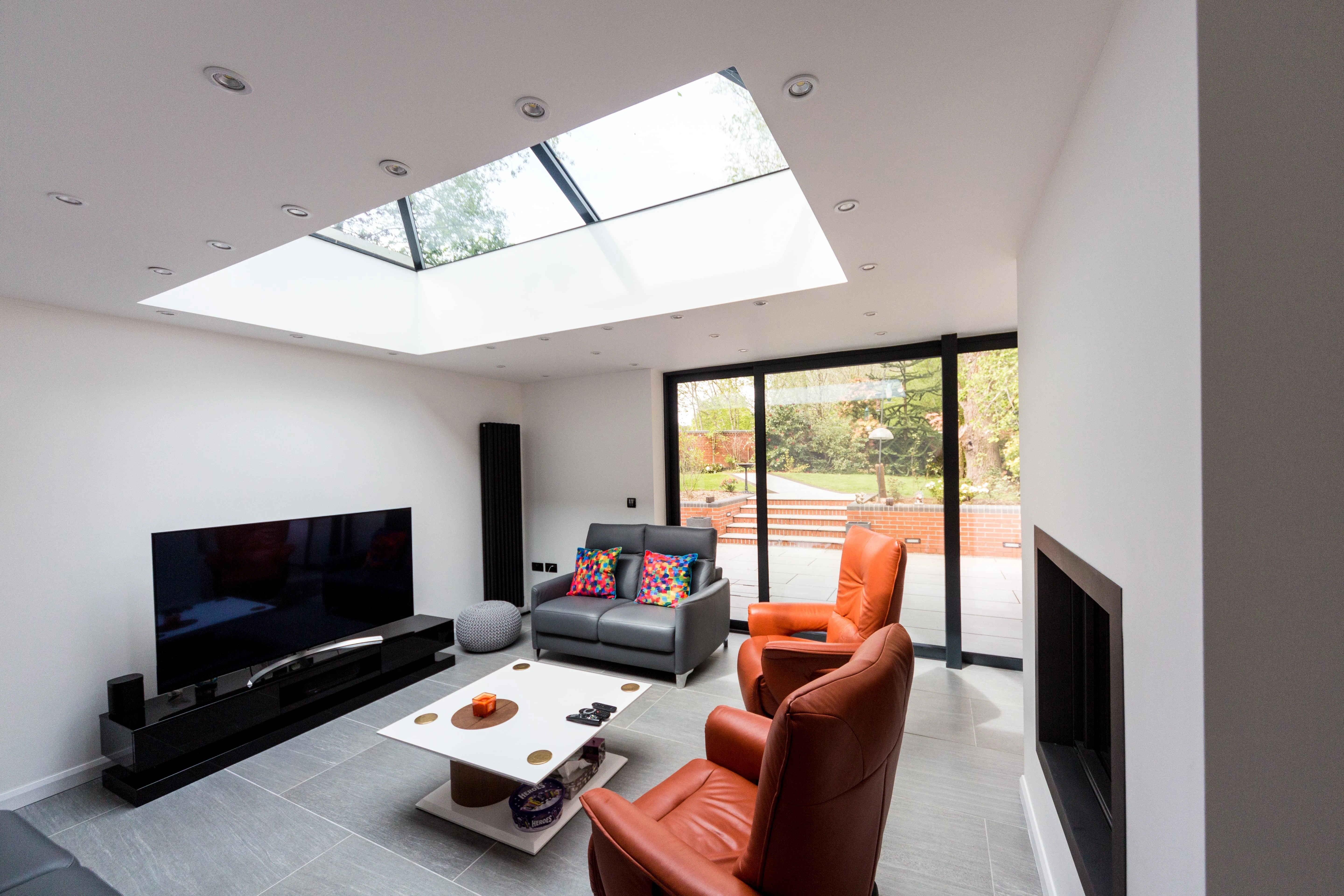 large orangery fireplace