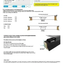 Stratus Flat Skylight Order Form