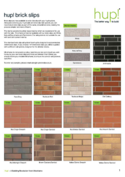 hup! brick slips options leaflet